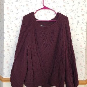 Express oversized plush sweater